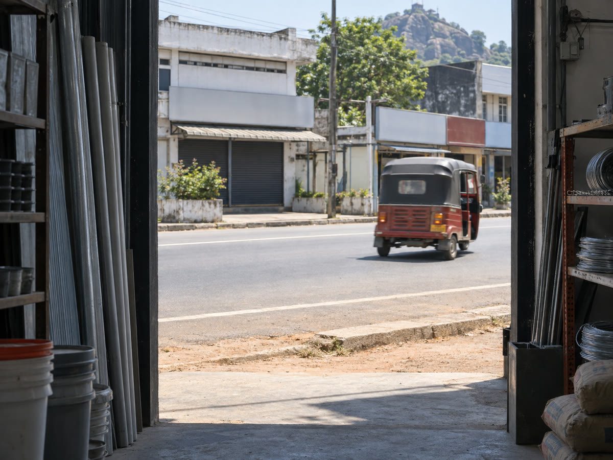 කුරුණෑගල පාර දෙසට — වියළි පාර, තුන්වීලර් එකේ පිටුපස, නම් මංජා කරලා